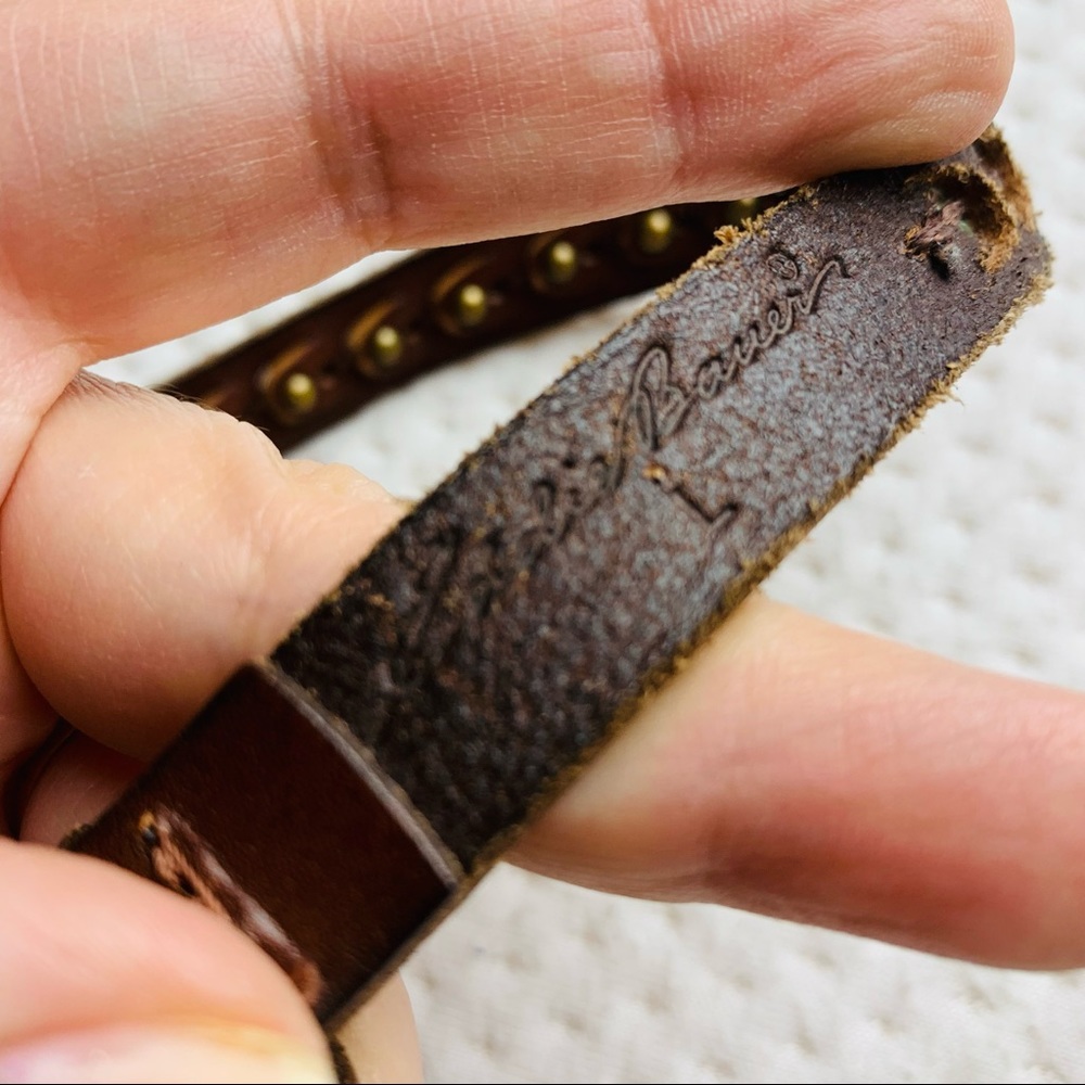 100% Leather belt Eddie Bauer size Large EUC - Picture 8 of 11